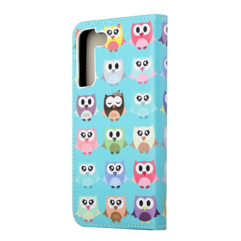 Capa Folio Para Samsung Galaxy S22 Plus 5G Corujas