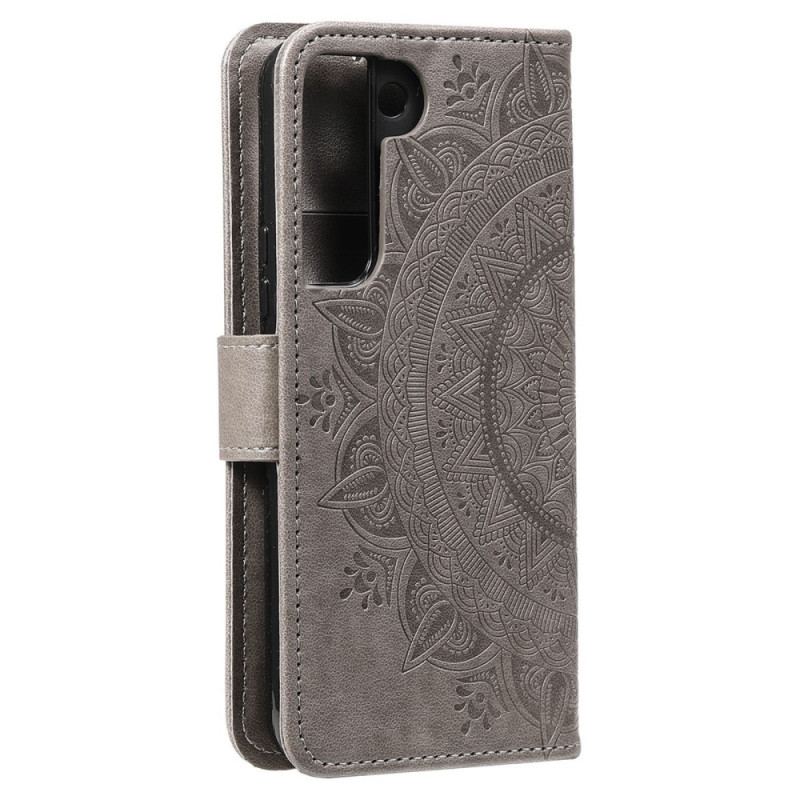 Capa Folio Para Samsung Galaxy S22 Plus 5G Mandala Do Sol