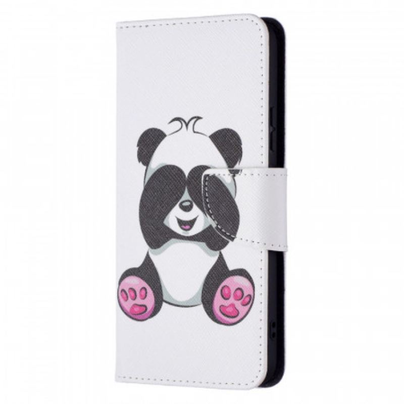 Capa Folio Para Samsung Galaxy S22 Plus 5G Panda Divertido