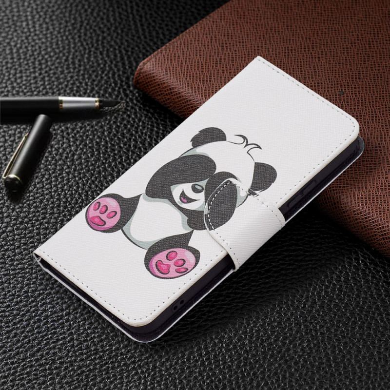 Capa Folio Para Samsung Galaxy S22 Plus 5G Panda Divertido