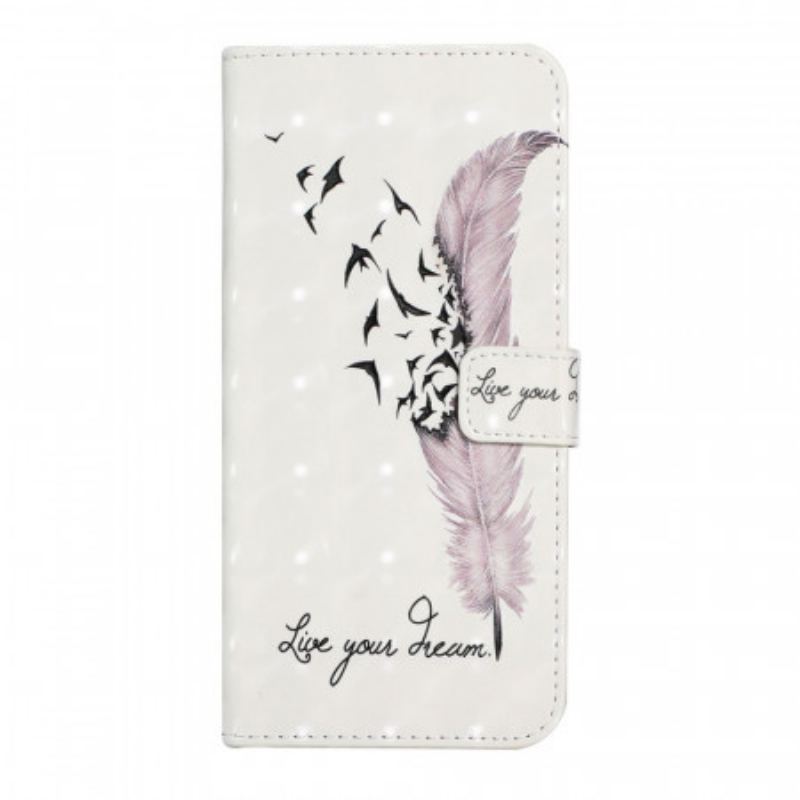 Capa Folio Para Samsung Galaxy S22 Plus 5G Viva Seu Sonho