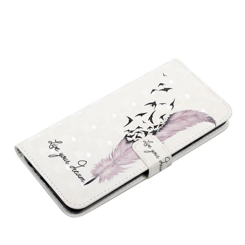 Capa Folio Para Samsung Galaxy S22 Plus 5G Viva Seu Sonho