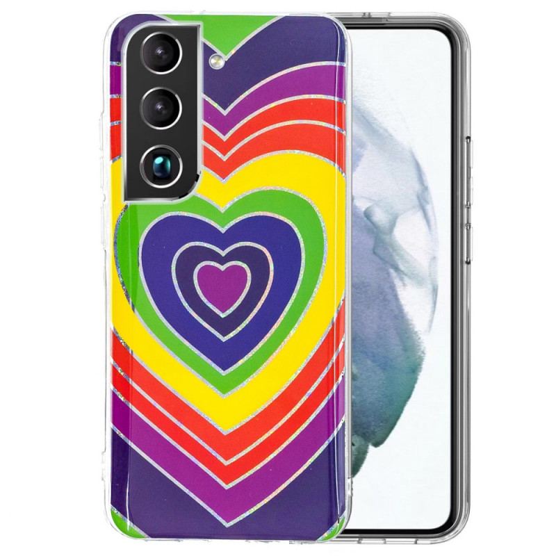 Capa Para Samsung Galaxy S22 Plus 5G Coração Psicodélico