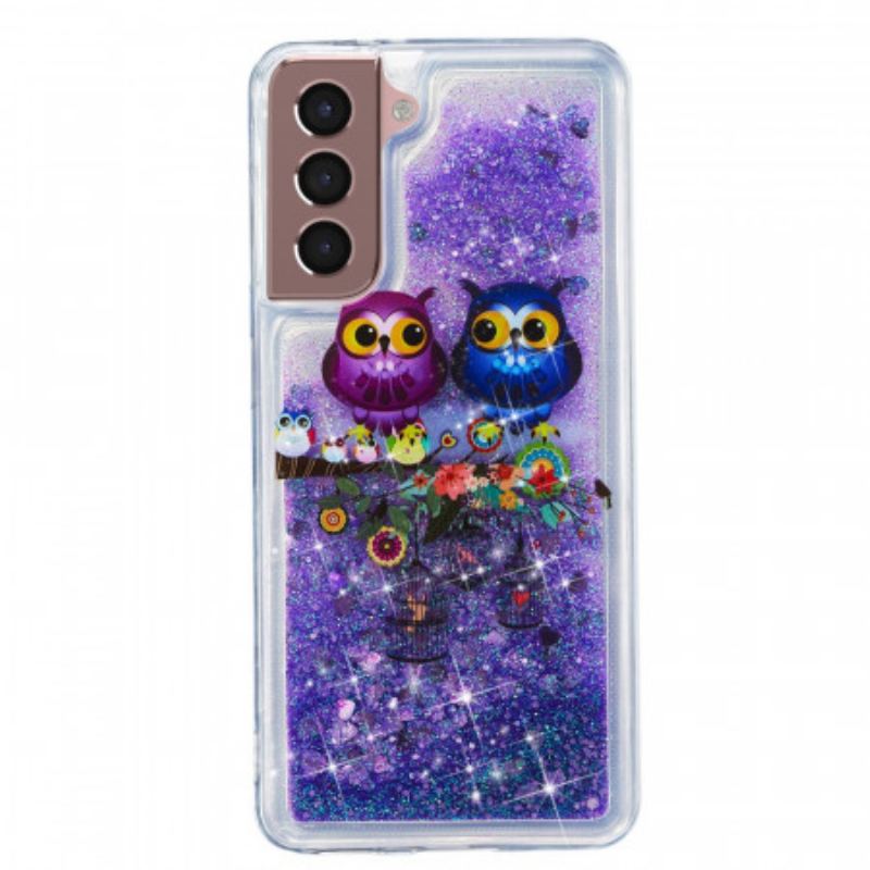 Capa Para Samsung Galaxy S22 Plus 5G Corujas Glitter