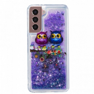 Capa Para Samsung Galaxy S22 Plus 5G Corujas Glitter