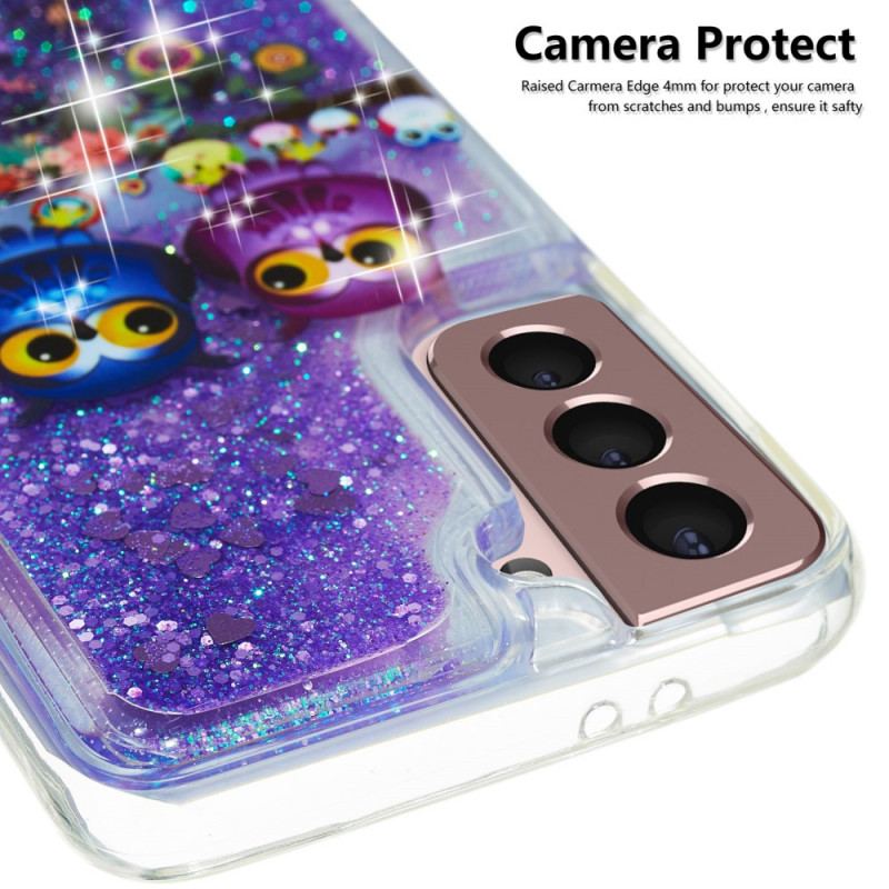 Capa Para Samsung Galaxy S22 Plus 5G Corujas Glitter