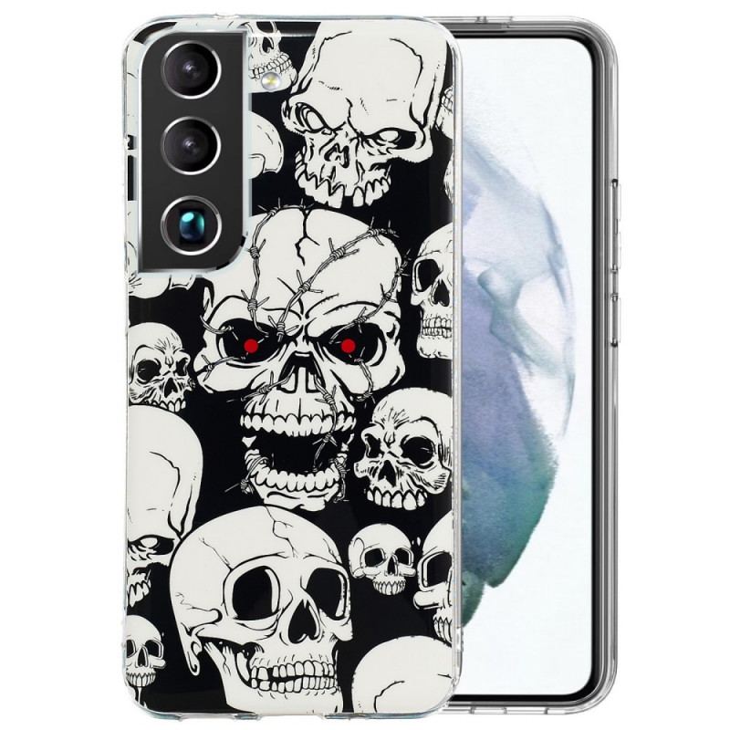 Capa Para Samsung Galaxy S22 Plus 5G Cuidado Crânios Fluorescentes