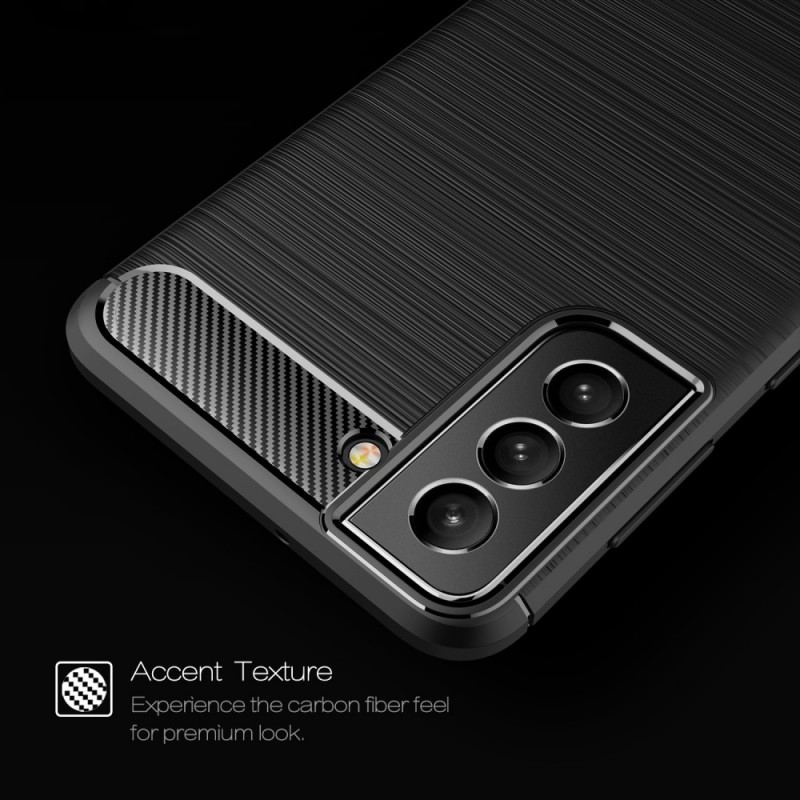 Capa Para Samsung Galaxy S22 Plus 5G Fibra De Carbono Escovada