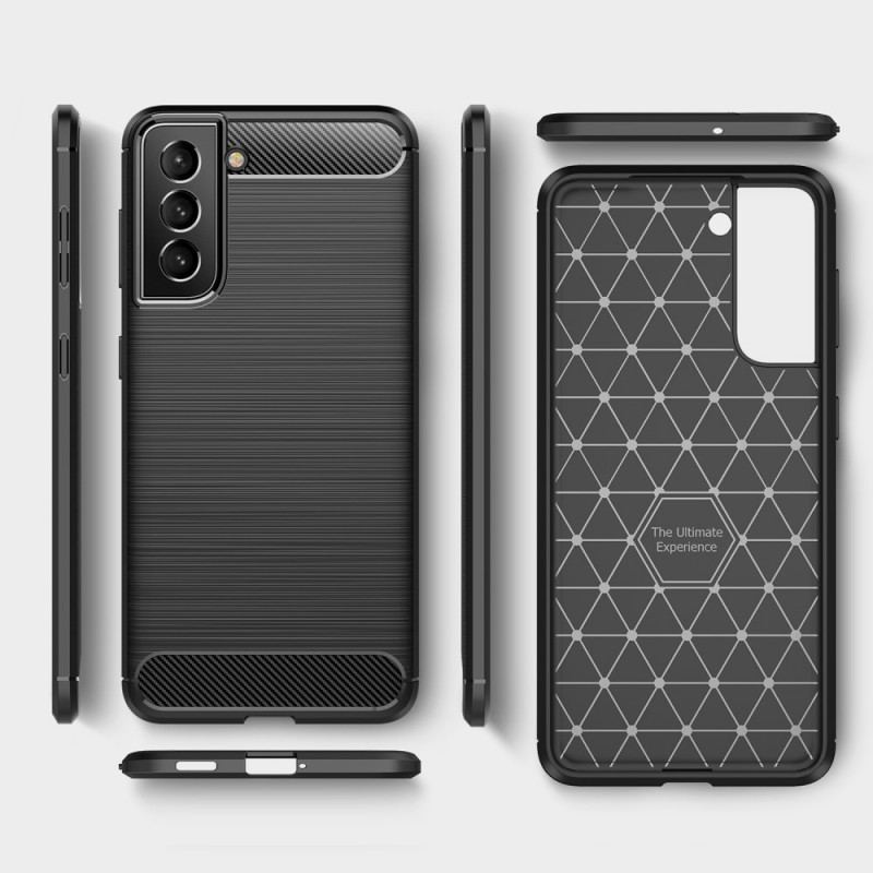 Capa Para Samsung Galaxy S22 Plus 5G Fibra De Carbono Escovada