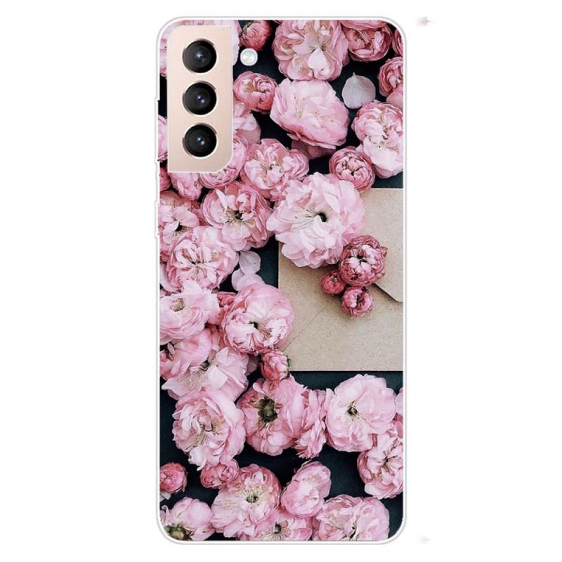 Capa Para Samsung Galaxy S22 Plus 5G Flores Cor De Rosa