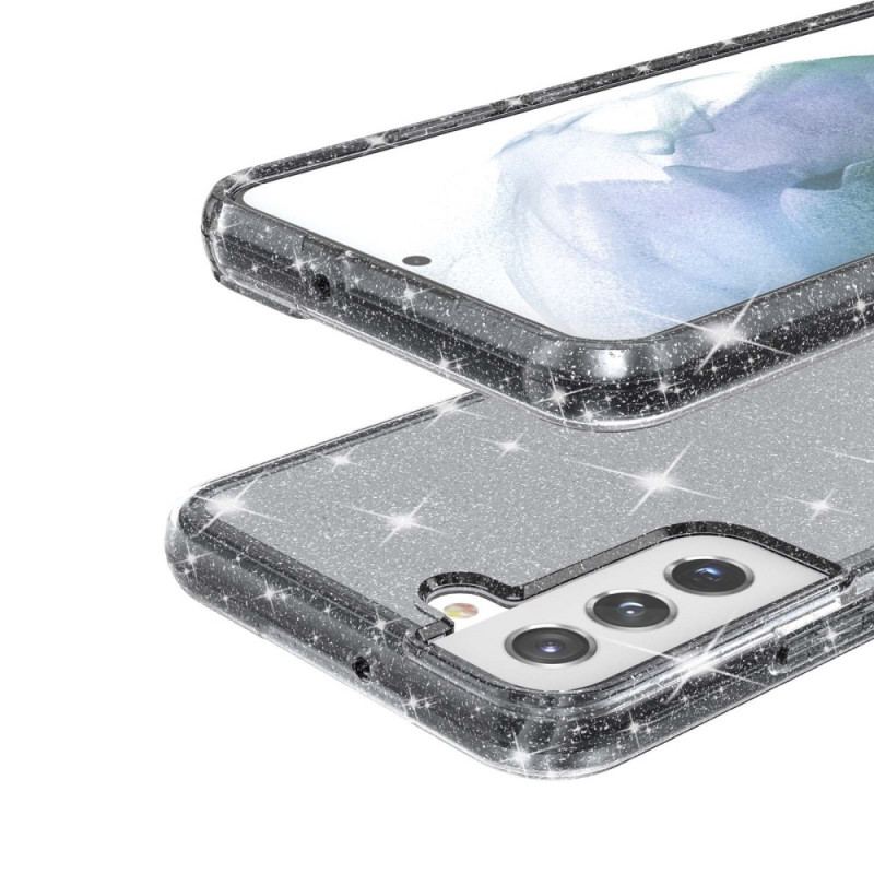 Capa Para Samsung Galaxy S22 Plus 5G Lantejoulas Transparentes