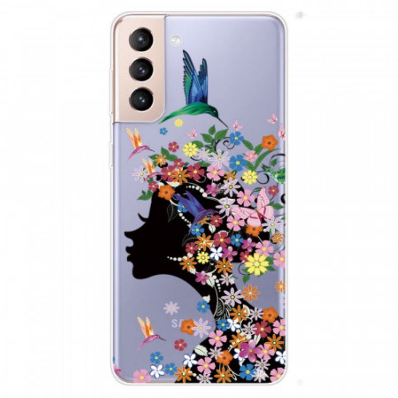 Capa Para Samsung Galaxy S22 Plus 5G Linda Cabeça De Flor