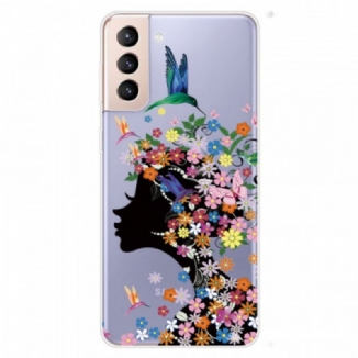 Capa Para Samsung Galaxy S22 Plus 5G Linda Cabeça De Flor