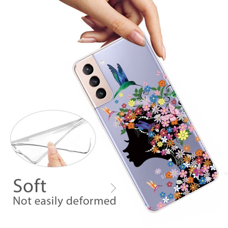 Capa Para Samsung Galaxy S22 Plus 5G Linda Cabeça De Flor