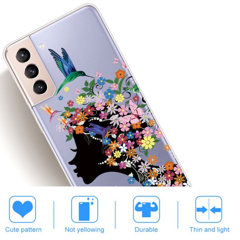 Capa Para Samsung Galaxy S22 Plus 5G Linda Cabeça De Flor