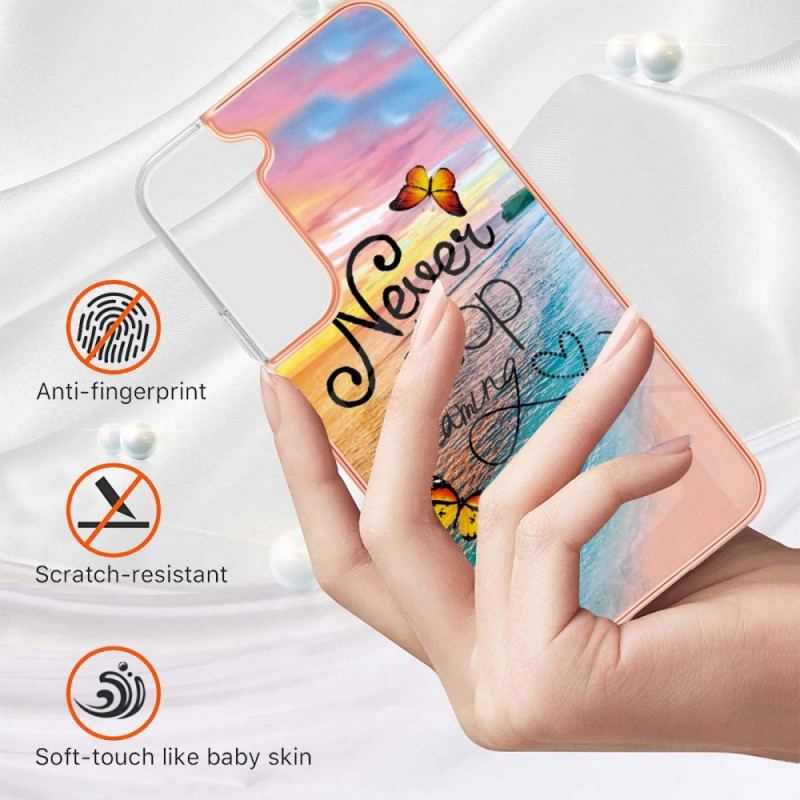 Capa Para Samsung Galaxy S22 Plus 5G Nunca Pare De Sonhar Com Borboletas