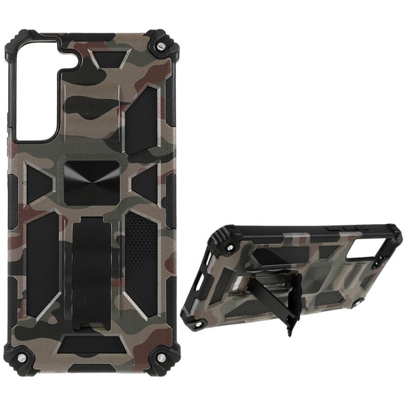 Capa Para Samsung Galaxy S22 Plus 5G Suporte Removível De Camuflagem