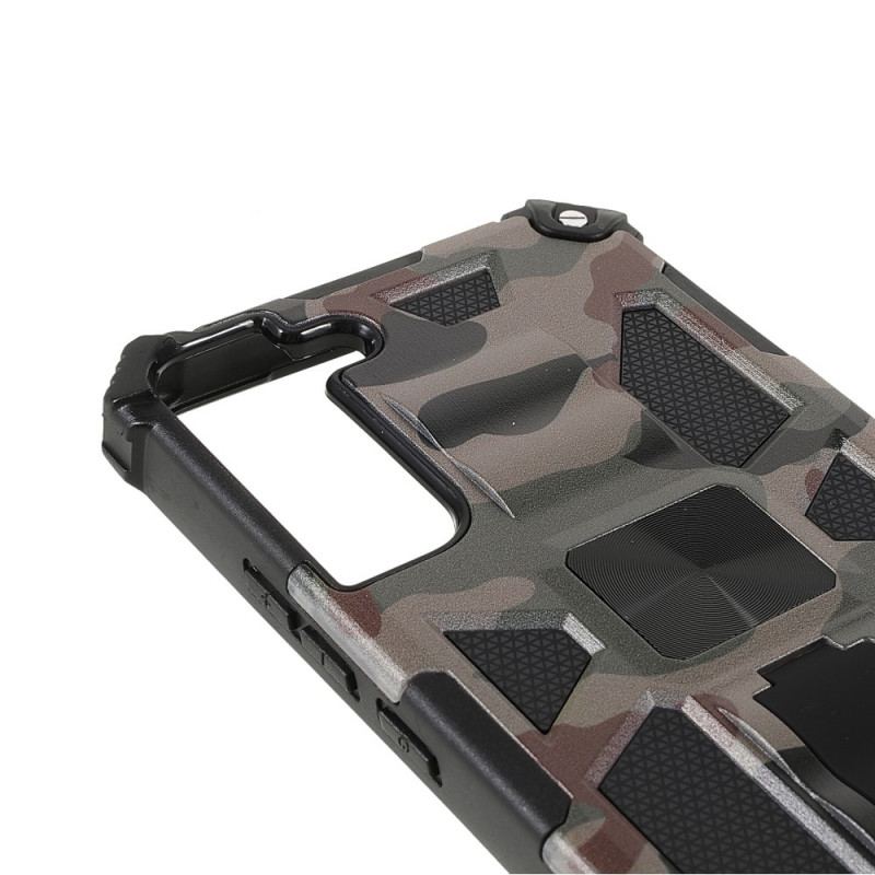 Capa Para Samsung Galaxy S22 Plus 5G Suporte Removível De Camuflagem