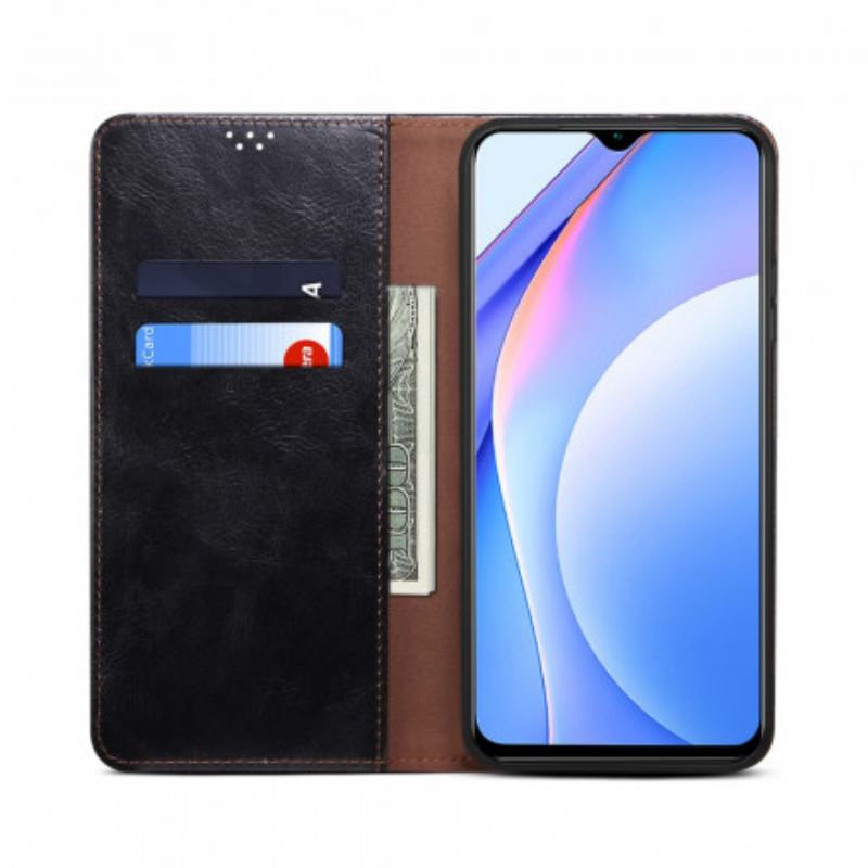 Capa De Celular Para Huawei P50 Pro Flip Couro Sintético Encerado