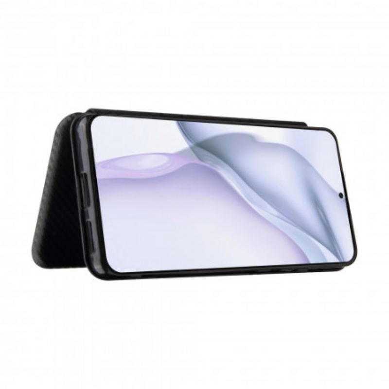 Capa De Celular Para Huawei P50 Pro Flip Fibra De Carbono