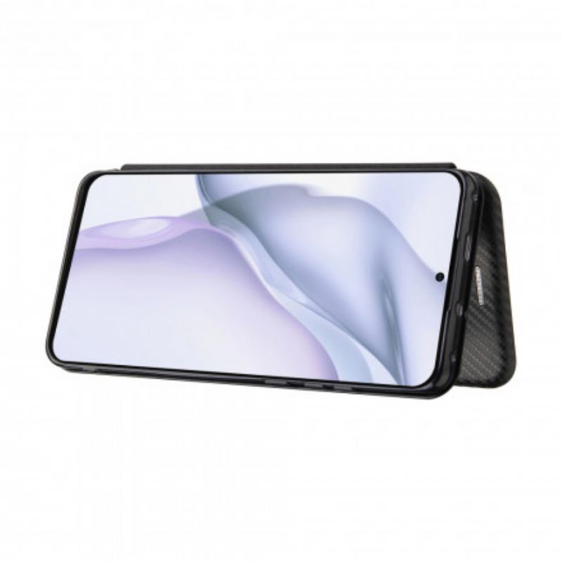 Capa De Celular Para Huawei P50 Pro Flip Fibra De Carbono