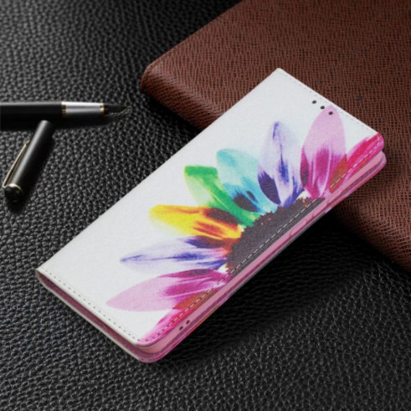 Capa De Celular Para Huawei P50 Pro Flip Flor Aquarela