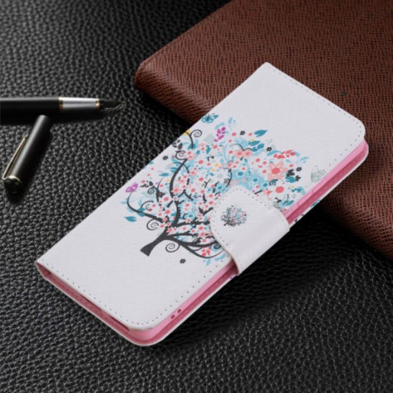 Capa Folio Para Huawei P50 Pro Árvore Florida