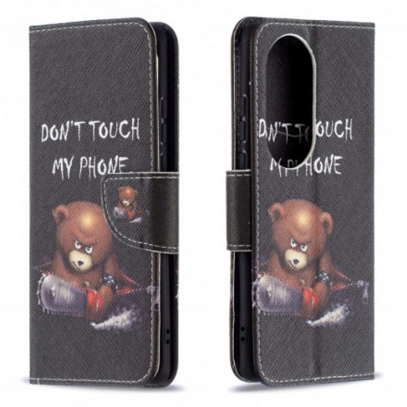 Capa Folio Para Huawei P50 Pro Urso Perigoso