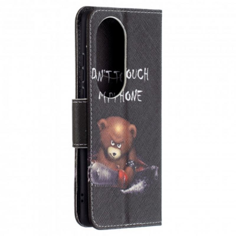 Capa Folio Para Huawei P50 Pro Urso Perigoso