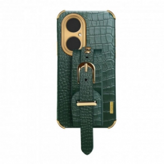 Capa Para Huawei P50 Pro Alça Croco