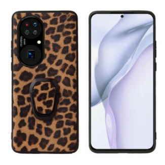 Capa Para Huawei P50 Pro Suporte De Anel Estilo Leopardo