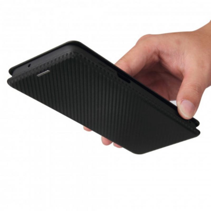 Capa De Celular Para Moto G100 Flip Silicone Carbono