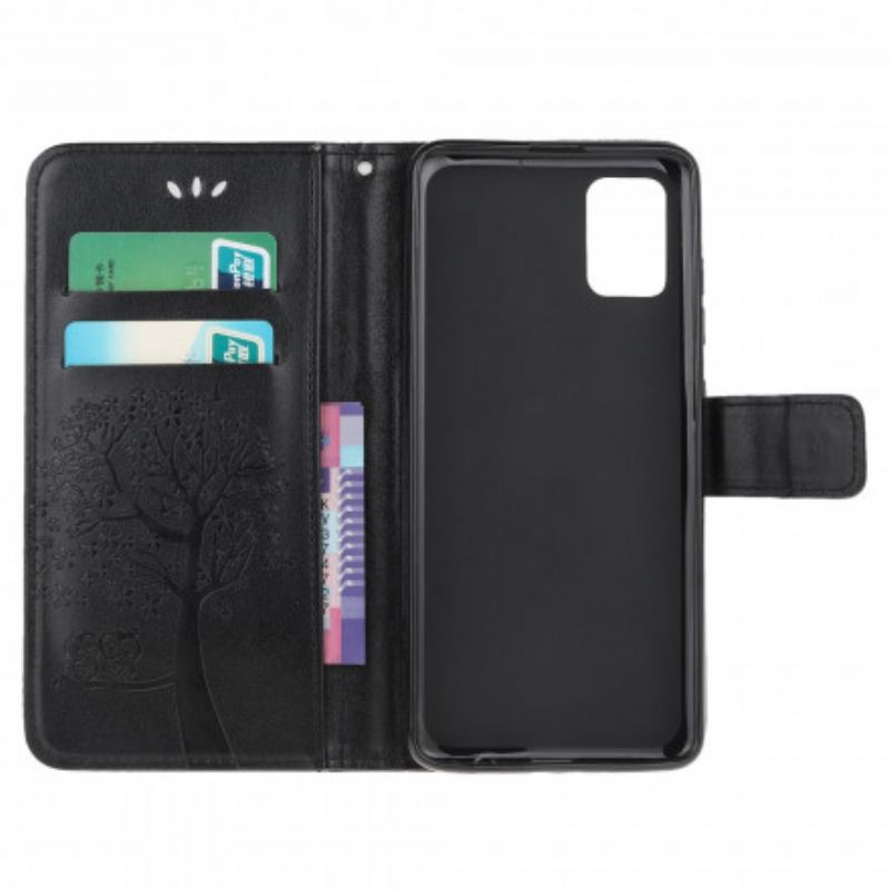 Capa Flip Para Moto G100 De Cordão Tanga E Corujas