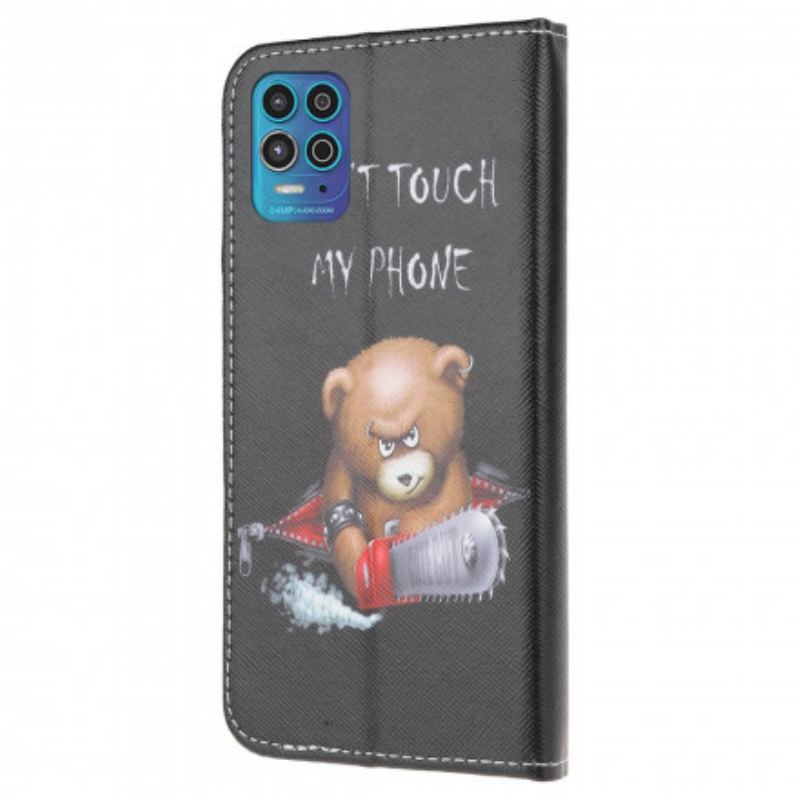 Capa Flip Para Moto G100 Urso Perigoso