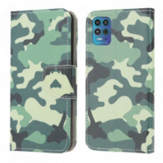 Capa Folio Para Moto G100 Camuflagem Militar