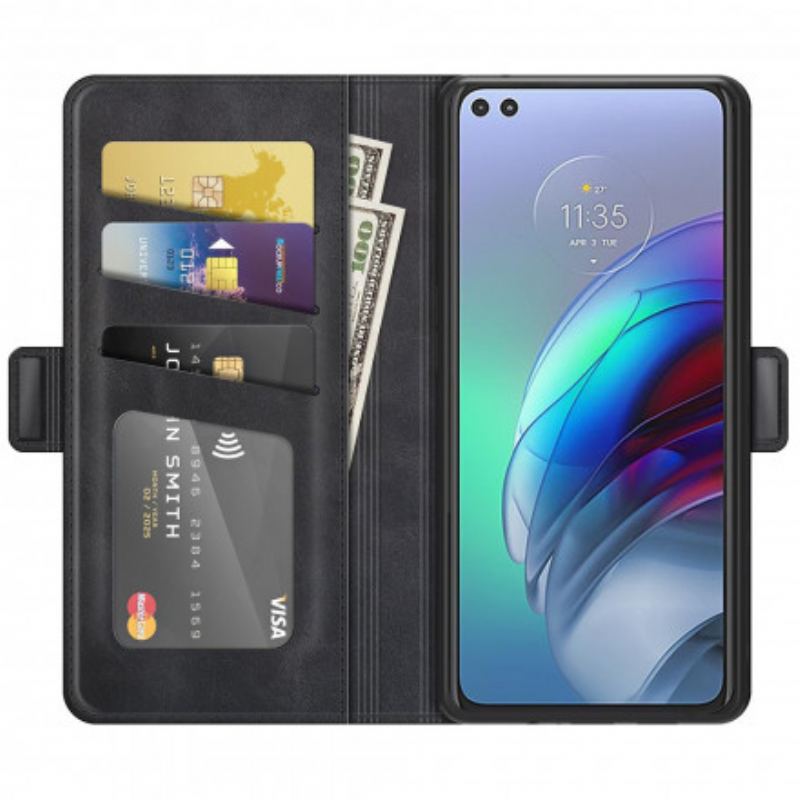 Capa Folio Para Moto G100 Flip Aba Dupla