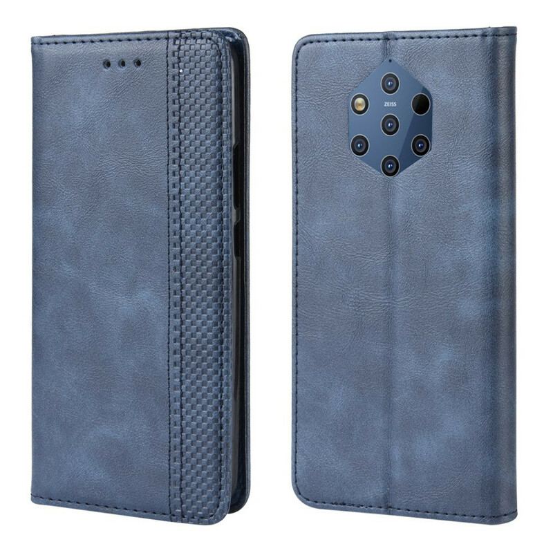 Capa De Celular Para Nokia 9 PureView Flip Efeito Couro Vintage Estilizado