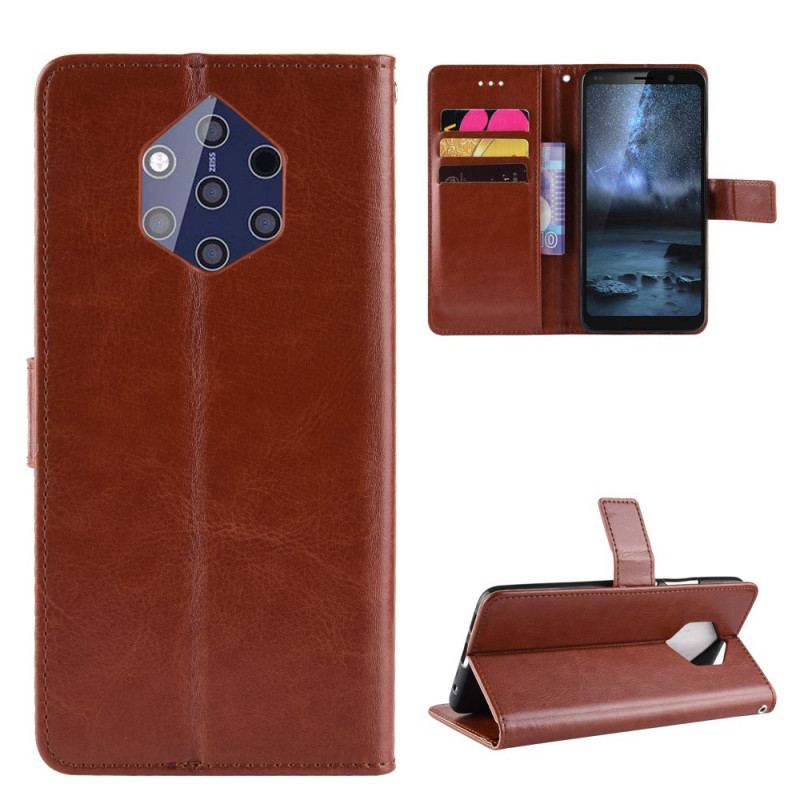 Capa Flip Para Nokia 9 PureView Couro Falso Chamativo