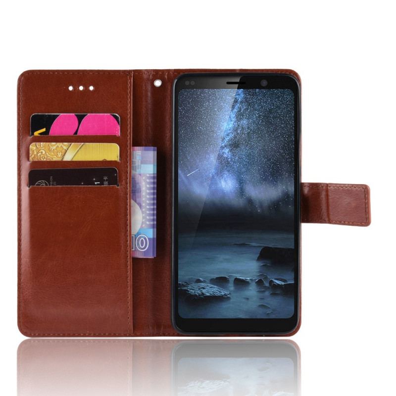 Capa Flip Para Nokia 9 PureView Couro Falso Chamativo