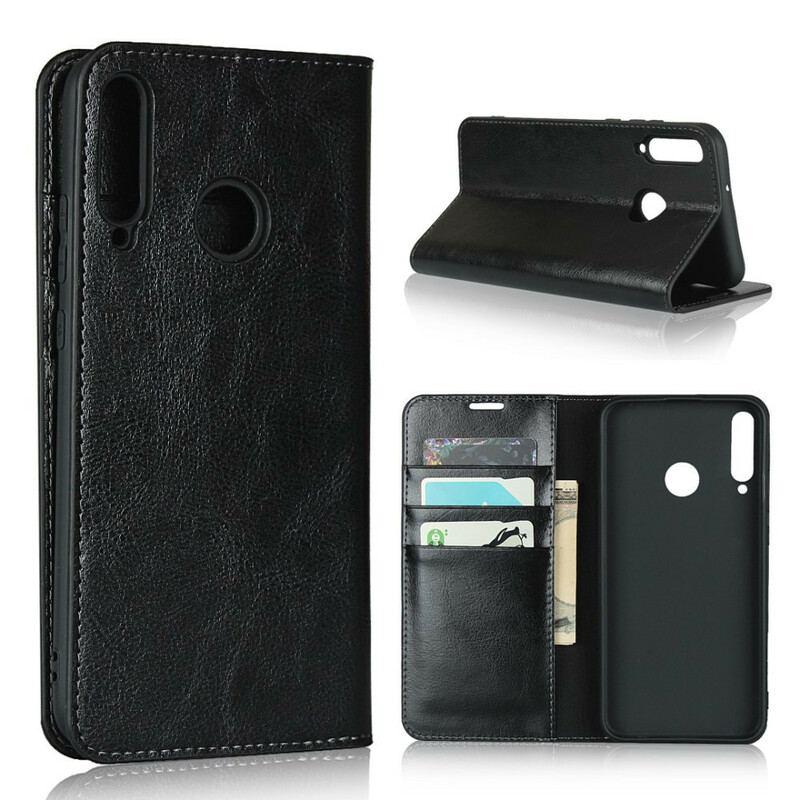 Capa De Celular Para Huawei P40 Lite E Flip Couro Legitimo