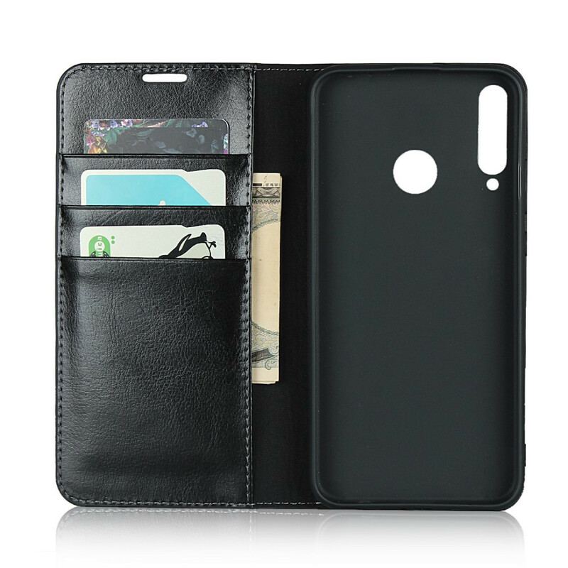 Capa De Celular Para Huawei P40 Lite E Flip Couro Legitimo