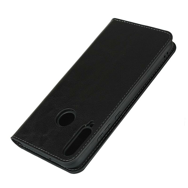 Capa De Celular Para Huawei P40 Lite E Flip Couro Legitimo