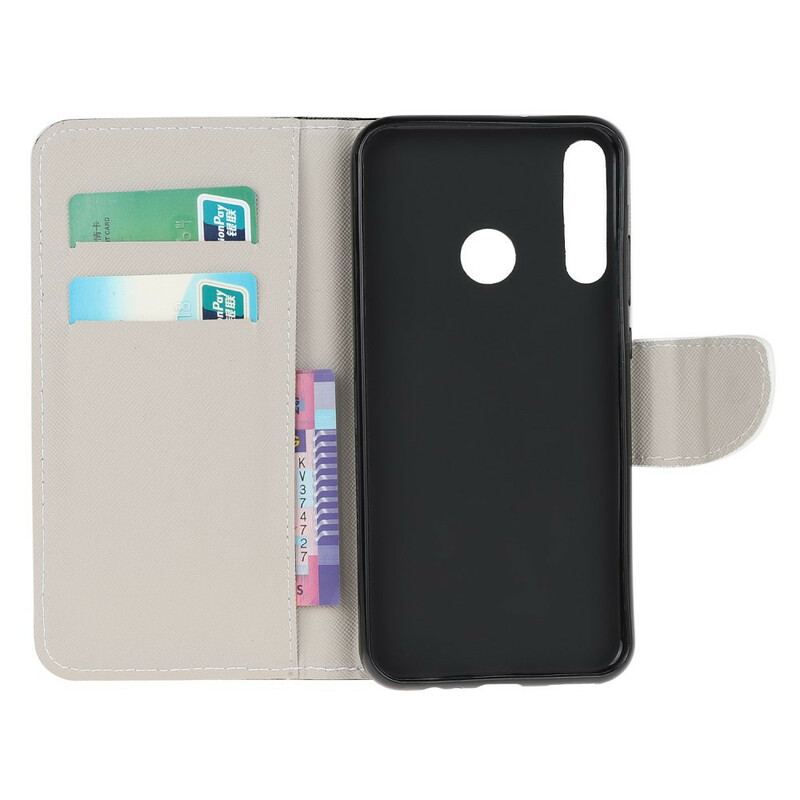 Capa Flip Para Huawei P40 Lite E Borboletas E Flores