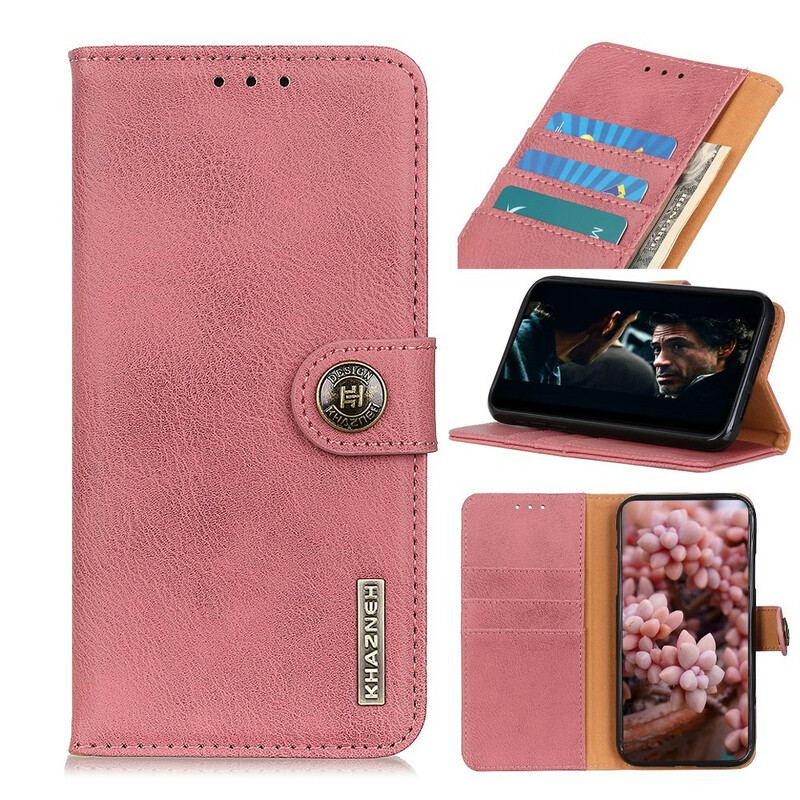 Capa Flip Para Huawei P40 Lite E Imitação De Couro Khazneh