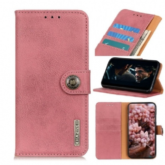 Capa Flip Para Huawei P40 Lite E Imitação De Couro Khazneh