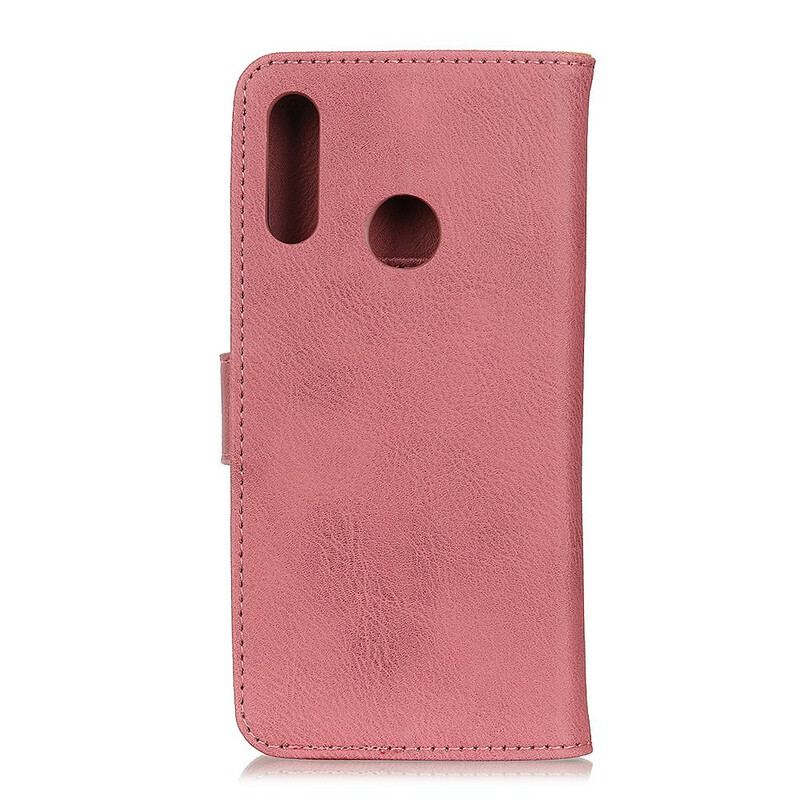 Capa Flip Para Huawei P40 Lite E Imitação De Couro Khazneh