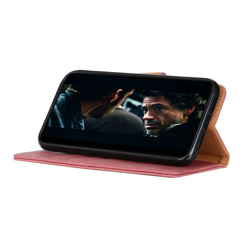 Capa Flip Para Huawei P40 Lite E Imitação De Couro Khazneh