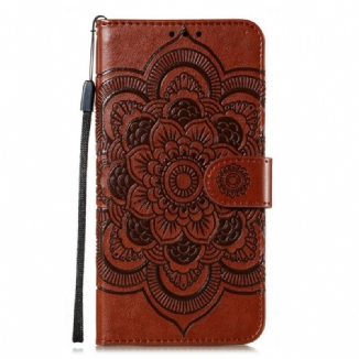 Capa Flip Para Huawei P40 Lite E Mandala Completa