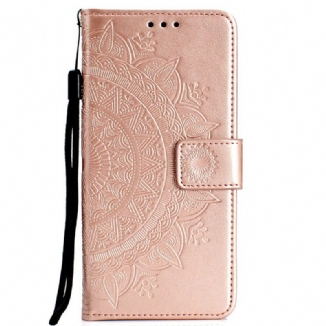 Capa Folio Para Huawei P40 Lite E Mandala Do Sol