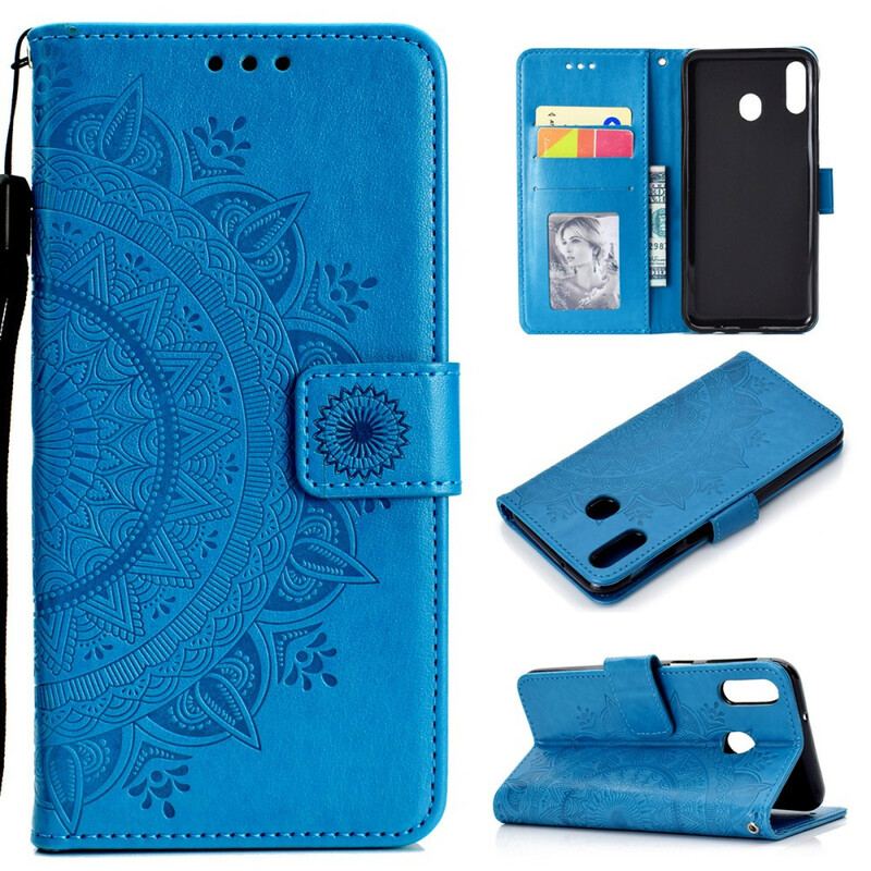 Capa Folio Para Huawei P40 Lite E Mandala Do Sol